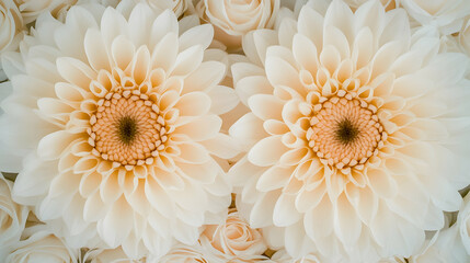 White flower cutout isolated on a clear background 