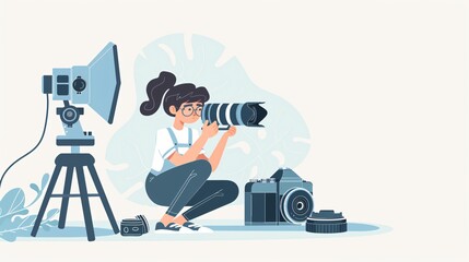 Professional Female Photography Courses Landing Page Template