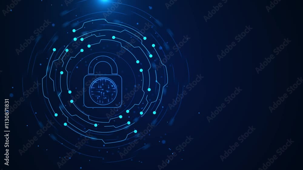 Poster internet personal information data protection network security background. cyber security. network c