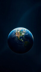 Fototapeta premium Earth and space, studio lighting, with white tones
