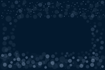 Dark blue background with a soft bokeh effect and a clear space in the center, perfect for adding text or designs. Ideal for creating festive New Year and Christmas-themed decorations or cards.