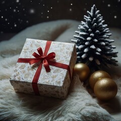 Christmas tree in the snow