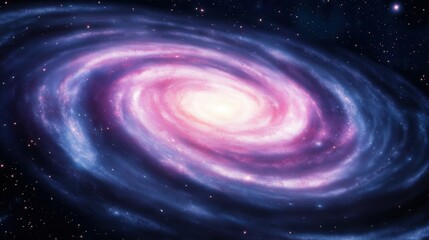 Obraz premium Majestic Spiral Galaxy in Deep Space Astrophotography: A Celestial Tapestry of Stars and Cosmic Dust