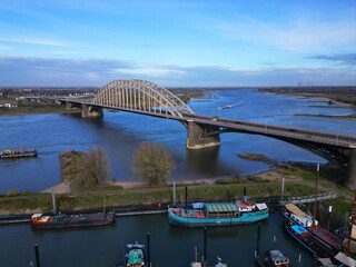 Obraz premium Historic Charm Meets Modern Life, Nijmegen Aerial View