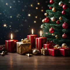 Christmas tree in the snow