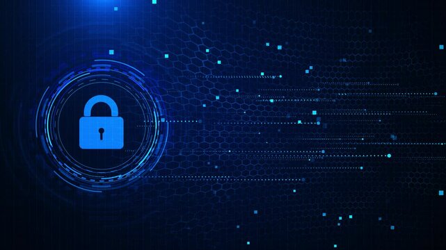 Cyber security data protection business technology privacy concept. cybersecurity, secure access user's personal information for lock security system. Encryption online digital security Network
