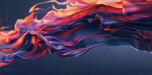 Obraz premium Colorful Abstract Waves in Dynamic Motion
