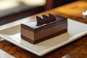 A rich mocha mousse texture with a glossy, creamy surface, blending deep chocolate and caramel shades.