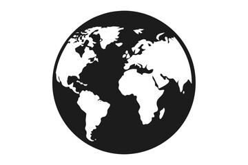 Fototapeta premium world map silhouette vector illustration on white background