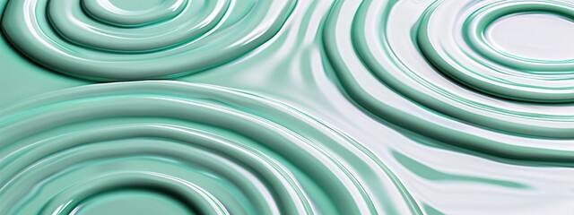 Obraz premium turquoise spiral swirl background with a liquid crystal glass texture, 