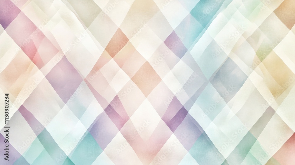 Poster a soft, abstract background featuring pastel colors in a diamond pattern, creating a tranquil and ha