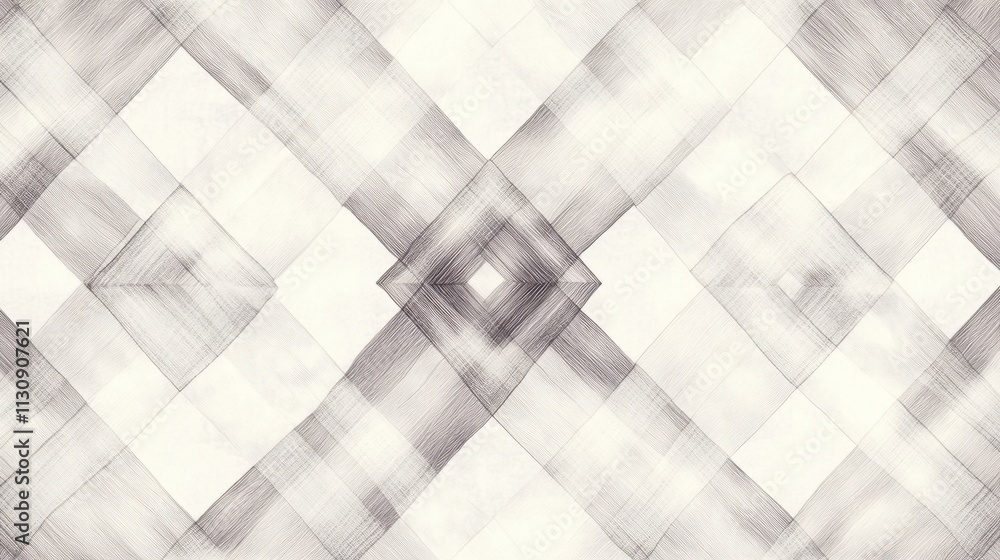 Poster abstract gray and white geometric pattern with diamond shapes and soft textures, ideal for modern de