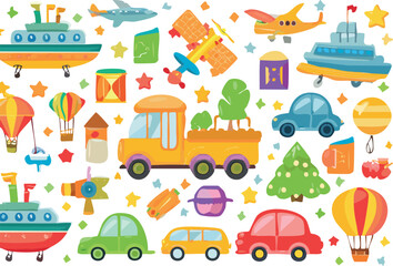 Obraz premium seamless pattern with boats