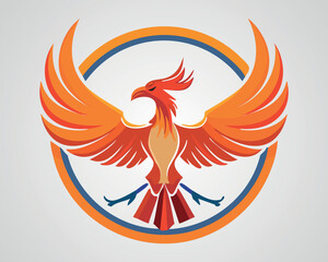 Obraz premium Abstract Phoenix Logo Design for Branding and Creative Projects