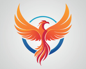 Fototapeta premium Abstract Phoenix Logo Design for Branding and Creative Projects