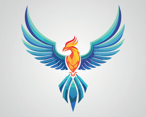 Fototapeta premium Abstract Phoenix Logo Design for Branding and Creative Projects