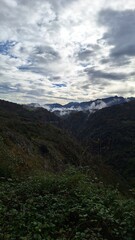 sunset over the mountains