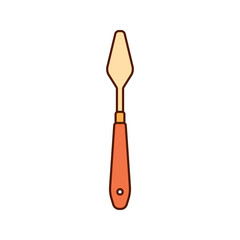 Fototapeta premium Palette knife Icon Illustration. Equipment for art and graphics, creativity and creation, digital creativity.