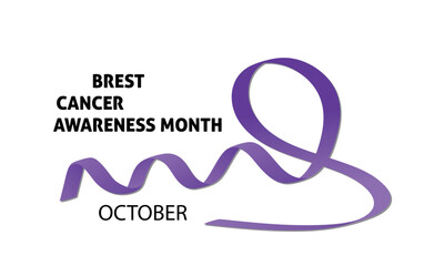 Breast cancer awareness pink ribbon Illustration ribbon, aids health day campaign.