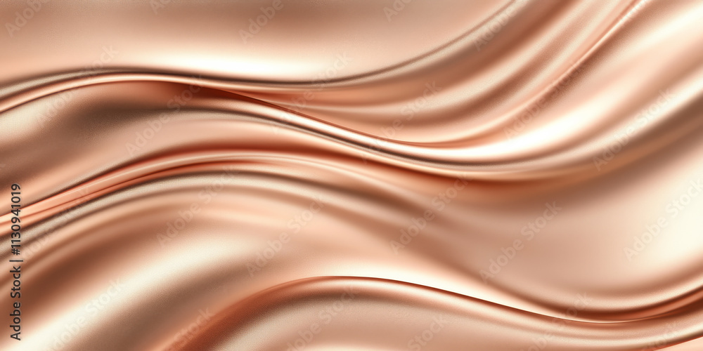 Poster gentle rose gold background with soft wave patterns. the light gray texture creates smooth lines tha