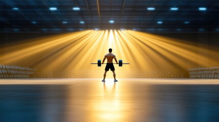 Fototapeta premium Intense Workout in Golden Sunlight