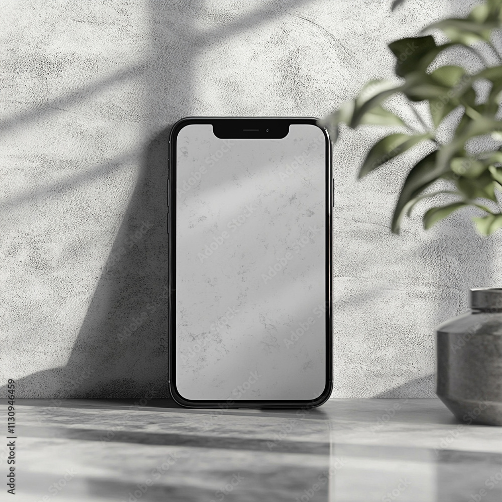 Poster ai-generated minimalist phone display modern studio digital content bright environment close-up view