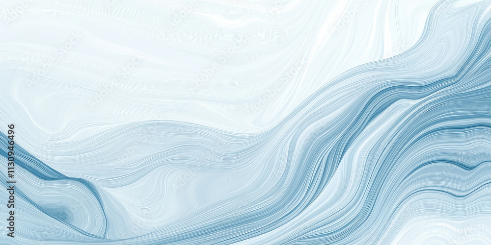 Poster soft sky blue and pearly white abstract background with gentle flowing lines. the gradients blend su