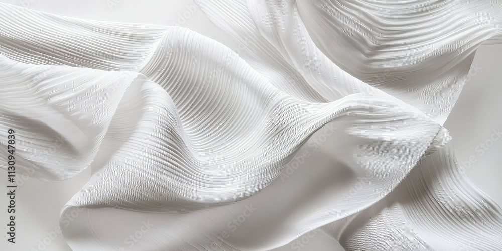 Poster soft white background with a smooth wave pattern. light gray bends and textures create an elegant, m