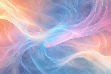 Obraz premium A dreamy abstract background showcasing soft waves of gradient colors in constant dynamic flow.