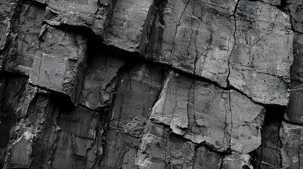 Detailed Close-Up of a Weathered and Cracked Cement Wall with Aged Textures