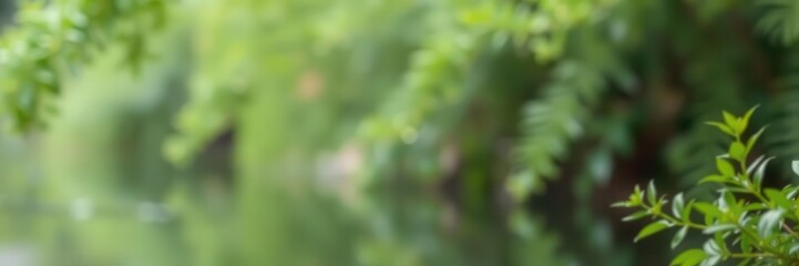 Blurred natural background of water and plants, creating a serene and peaceful atmosphere, background, tranquil, abstract
