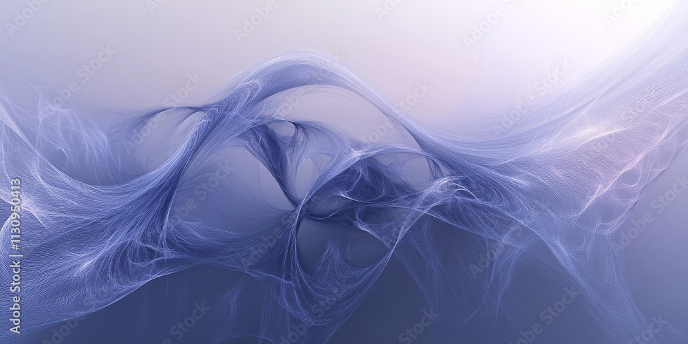 Poster cool cyan and light violet abstract scene with fluid, organic curves. the soft gradients and texture