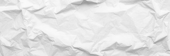 Fototapeta premium Close-up of crumpled white paper with light shadow, white, detail