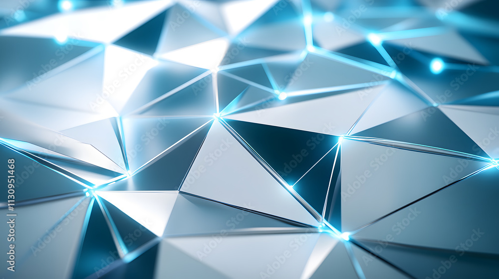 Poster dynamic geometric light patterns abstract art digital design modern space close-up view futuristic a