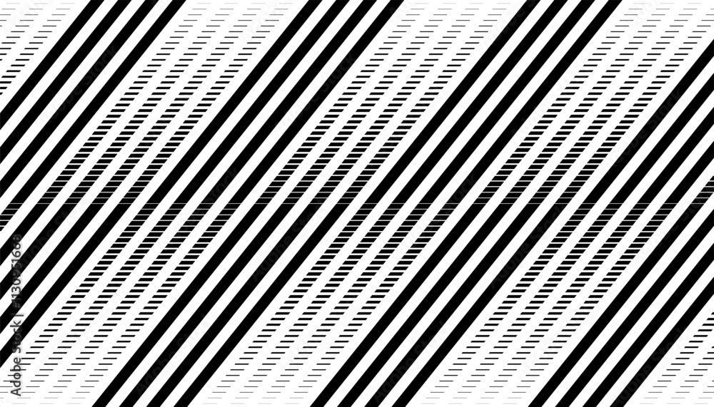 Poster black and white seamless lines pattern with diagonal way. modern background for design element. vect