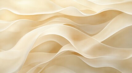 Fototapeta premium Neutral-toned abstract art, flowing patterns of beige and ivory, harmonious composition, watercolor style