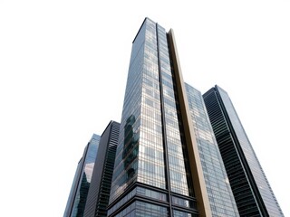 Fototapeta premium Futuristic skyscraper design evolution showcasing sleek lines and innovative materials, project, modern