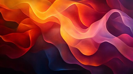 Fototapeta premium Vibrant Abstract Wave Background - Dynamic Flowing Gradient Design with Colorful Waves, Smooth Lines, and Fluid Motion - Perfect for Digital Wallpaper, Modern Art, and Stock Image Use