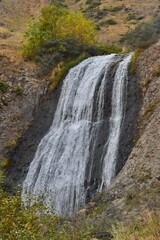 Obraz premium The dramatic Tian Shan mountain valleys and landscapes of Kyrgyzstan republic in Central Asia