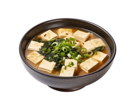 Delicious Tofu Miso Soup with Seaweed and Scallions