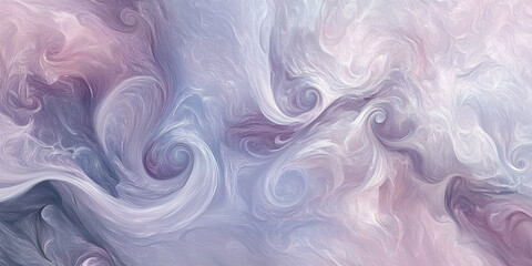 Fototapeta premium Pale lavender and dusty rose abstract scene with swirling shapes and smooth, blended gradients. The textures add a soft, ethereal quality, evoking feelings of nostalgia and dreaminess, ideal for