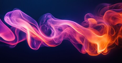 Obraz premium Abstract Colorful Smoke Wave: A Symphony of Hues and Forms