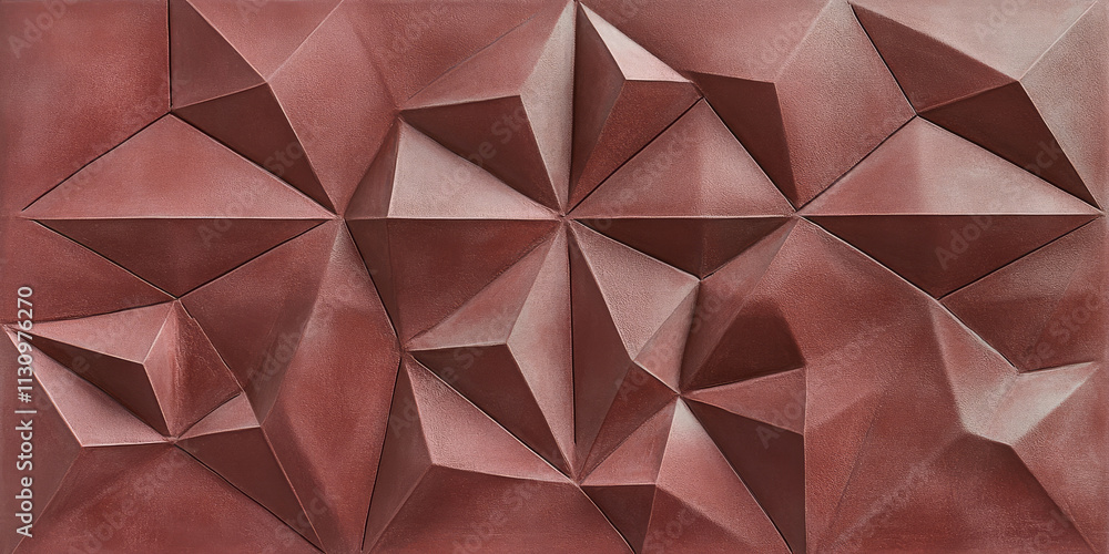 Poster smooth charcoal gray background with a triangular block structure. the wall texture features 3d tria