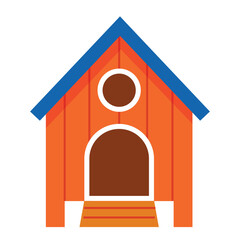 Chicken coop barnyard element. Countryside gathered the harvest. Funny childish agriculture, farming
