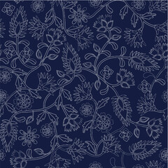 Floral Pattern Design Abstract Fabric Textile