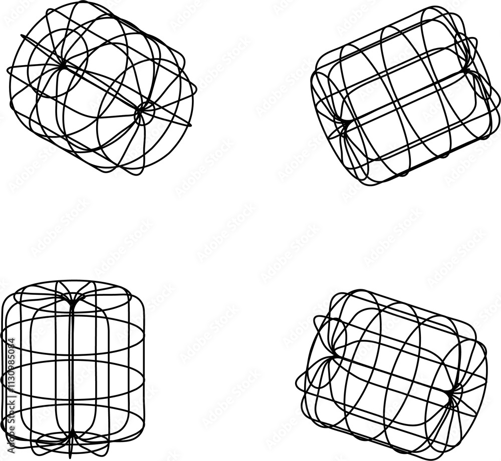Poster wireframe lined shapes. perspective mesh, 3d grid. low poly geometric elements. retro futuristic des