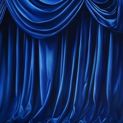 Majestic Blue Velvet Curtain Backdrop for Elegant Stage Performance or Event