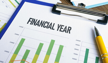 Financial year end is shown using the text as business concept