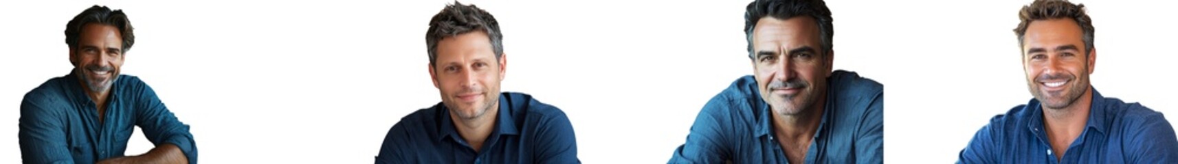 Obraz premium A broad view of a smiling Caucasian male employee having a video call or virtual conference at his workplace. A headshot portrait of a happy businessman in a work setting represents the concept of