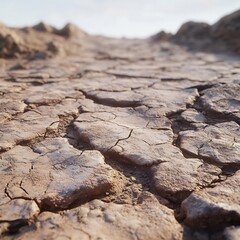 Scorched Earth Cracked Texture Abstract Arid Landscape Pattern